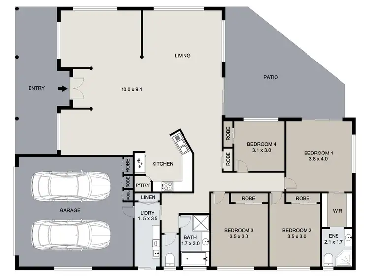 Floorplan of Homely house listing, 156 J Hickey Avenue, Clinton QLD 4680