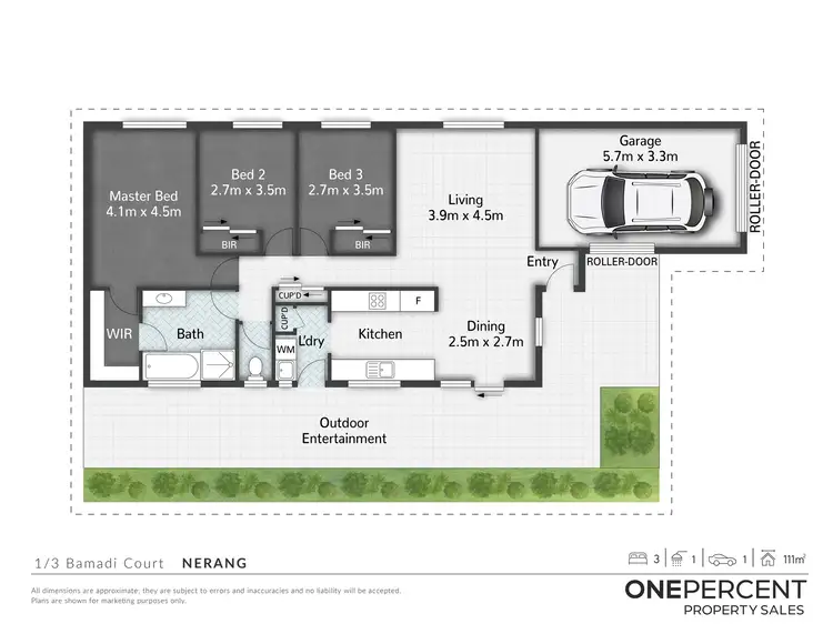 Floorplan of Homely unit listing, 1/3 Bamadi Court, Nerang QLD 4211