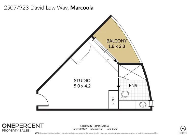 Floorplan of Homely unit listing, 2507/923 David Low Way, Marcoola QLD 4564