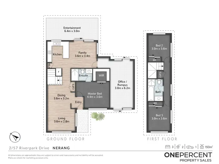 Floorplan of Homely townhouse listing, 2/57 Riverpark Drive, Nerang QLD 4211