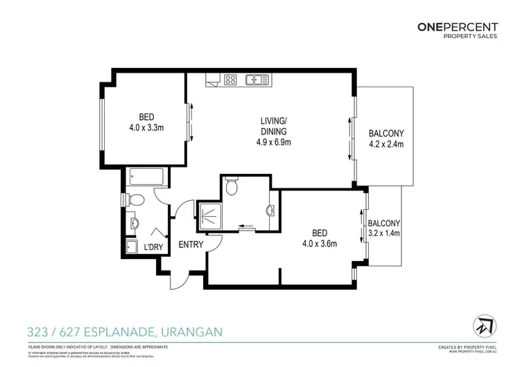Floorplan of Homely unit listing, 323/627 Charlton Esplanade, Urangan QLD 4655