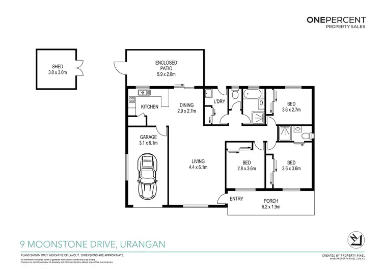 Floorplan of Homely house listing, 9 Moonstone Drive, Urangan QLD 4655