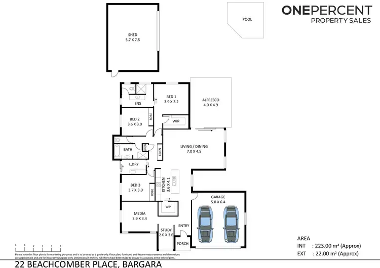 Floorplan of Homely house listing, 22 Beachcomber Place, Bargara QLD 4670