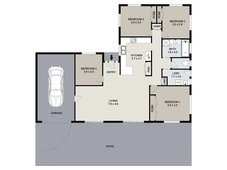 Floorplan of Homely house listing, 4 Cooloola Close, South Gladstone QLD 4680