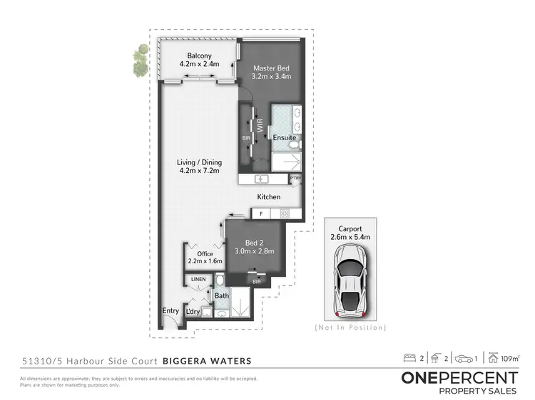 Floorplan of Homely unit listing, 51310/5 Harbour Side Court, Biggera Waters QLD 4216