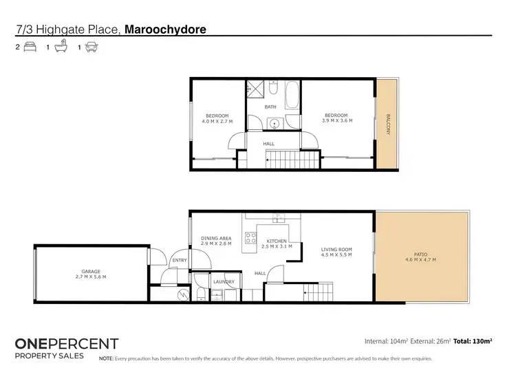 Floorplan of Homely townhouse listing, 7/3 Highgate Place, Maroochydore QLD 4558