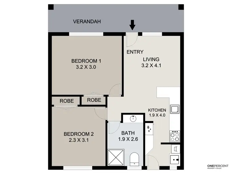 Floorplan of Homely unit listing, 2/10 View Street, West Gladstone QLD 4680