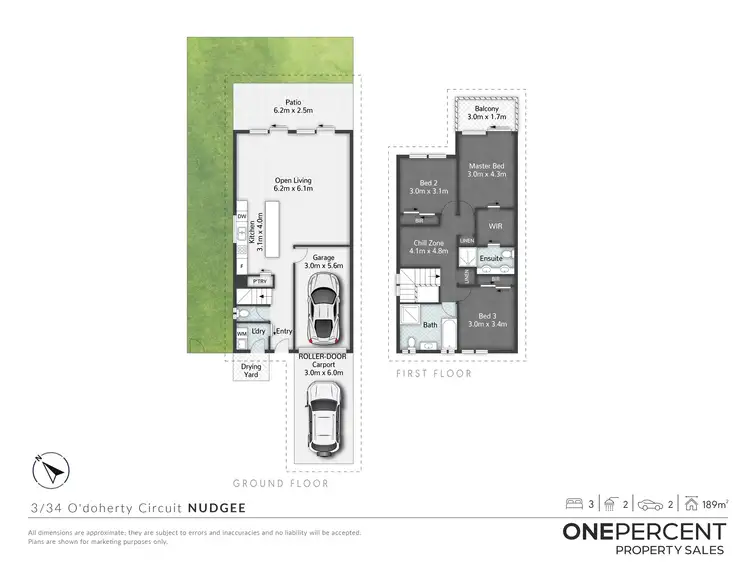 Floorplan of Homely townhouse listing, 3/34 O'Doherty Circuit, Nudgee QLD 4014