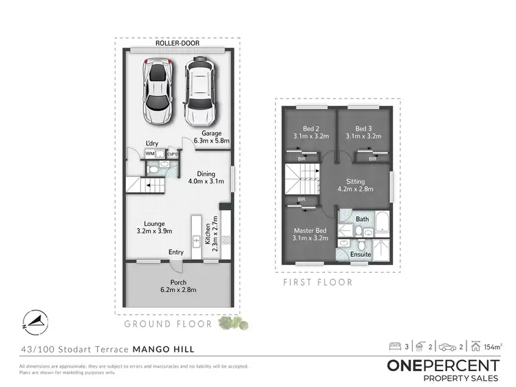 Floorplan of Homely townhouse listing, 43/100 Stodart Terrace, Mango Hill QLD 4509
