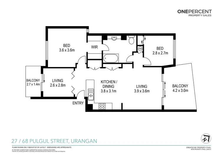 Floorplan of Homely unit listing, 27/68 Pulgul Street, Urangan QLD 4655