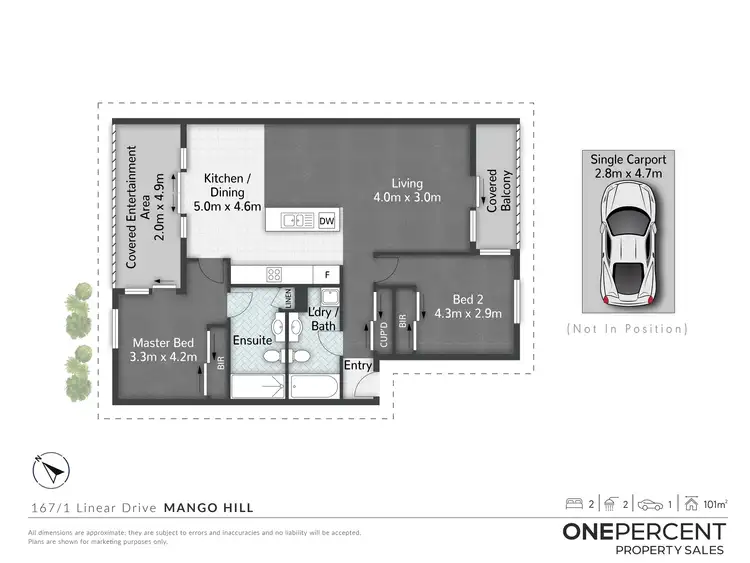 Floorplan of Homely unit listing, 167/1 Linear Drive, Mango Hill QLD 4509