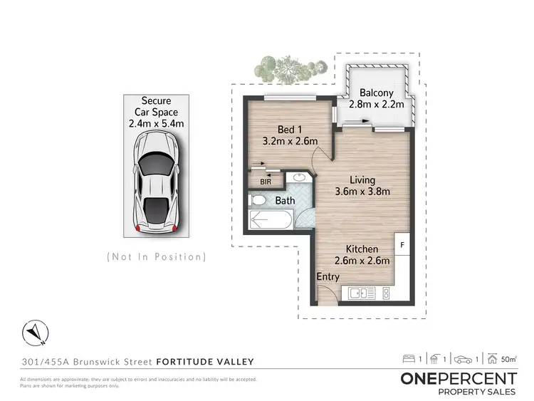 Floorplan of Homely apartment listing, 301/455A Brunswick Street, Fortitude Valley QLD 4006