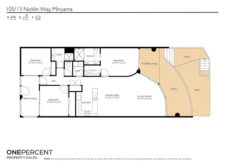 Floorplan of Homely unit listing, 105/13 Nicklin Way, Minyama QLD 4575