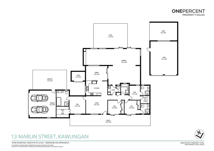 Floorplan of Homely house listing, 13 Marlin Street, Kawungan QLD 4655