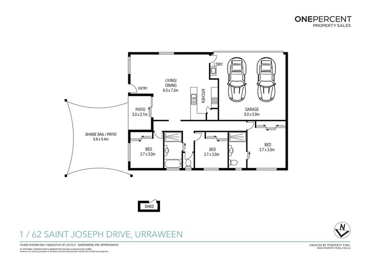 Floorplan of Homely house listing, 1/62 St Joseph Drive, Urraween QLD 4655