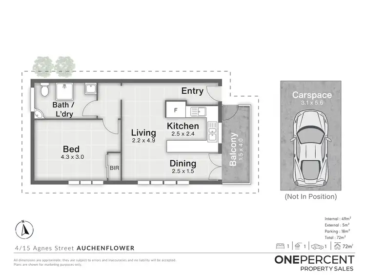 Floorplan of Homely apartment listing, 4/15 Agnes Street, Auchenflower QLD 4066