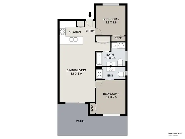 Floorplan of Homely unit listing, 7/20 Flinders Street, West Gladstone QLD 4680