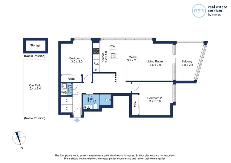 Floorplan of Homely apartment listing, 1808/103 South Wharf Drive, Docklands VIC 3008