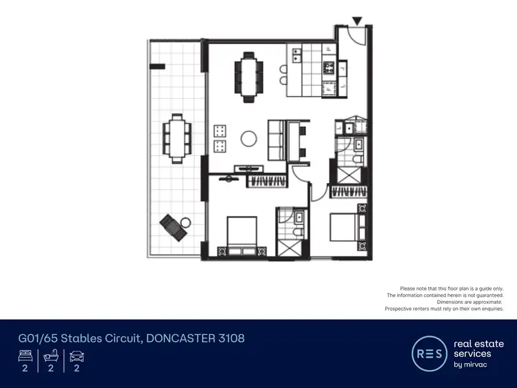 Floorplan of Homely apartment listing, G01/65 Stables Circuit, Doncaster VIC 3108
