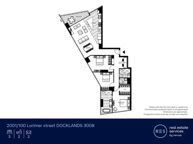 Floorplan of Homely apartment listing, 2001/100 Lorimer Street, Docklands VIC 3008