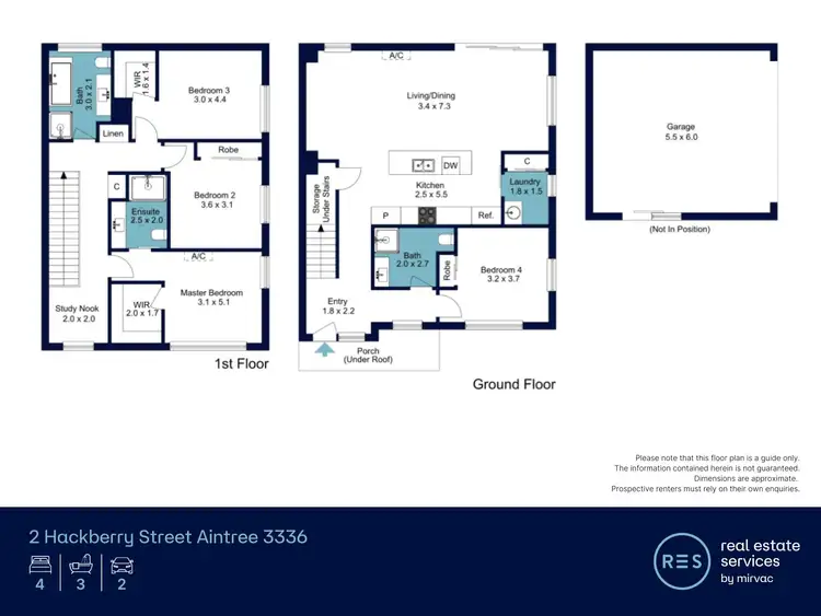 Floorplan of Homely townhouse listing, 2 Hackberry Street, Aintree VIC 3336