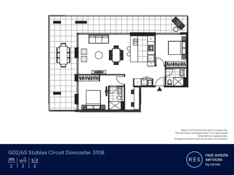 Floorplan of Homely apartment listing, G02/65 Stables Circuit, Doncaster VIC 3108
