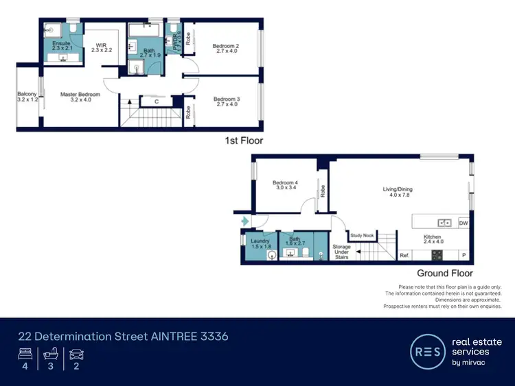 Floorplan of Homely townhouse listing, 22 Determination Street, Aintree VIC 3336
