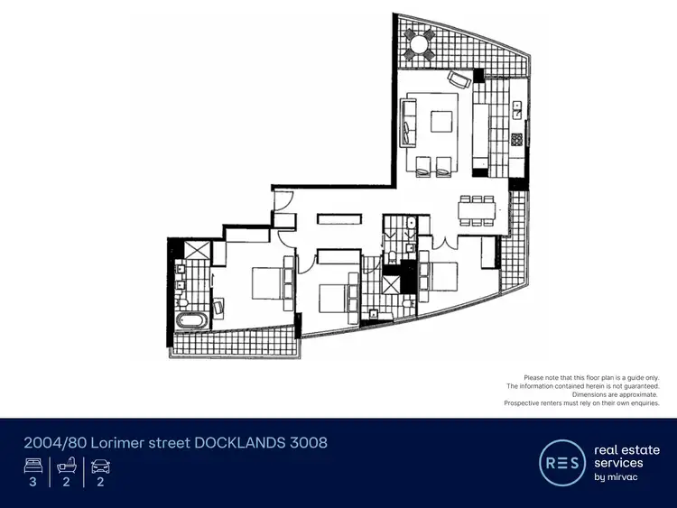 Floorplan of Homely apartment listing, 2004/80 Lorimer Street, Docklands VIC 3008