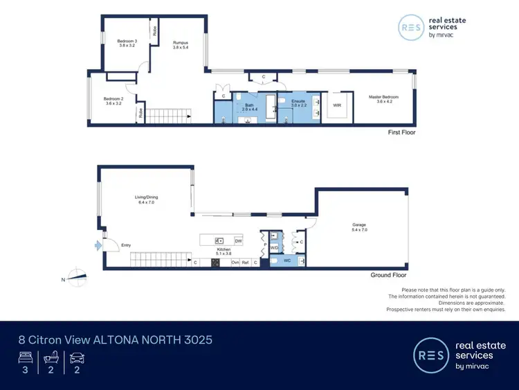Floorplan of Homely townhouse listing, 8 Citron View, Altona North VIC 3025