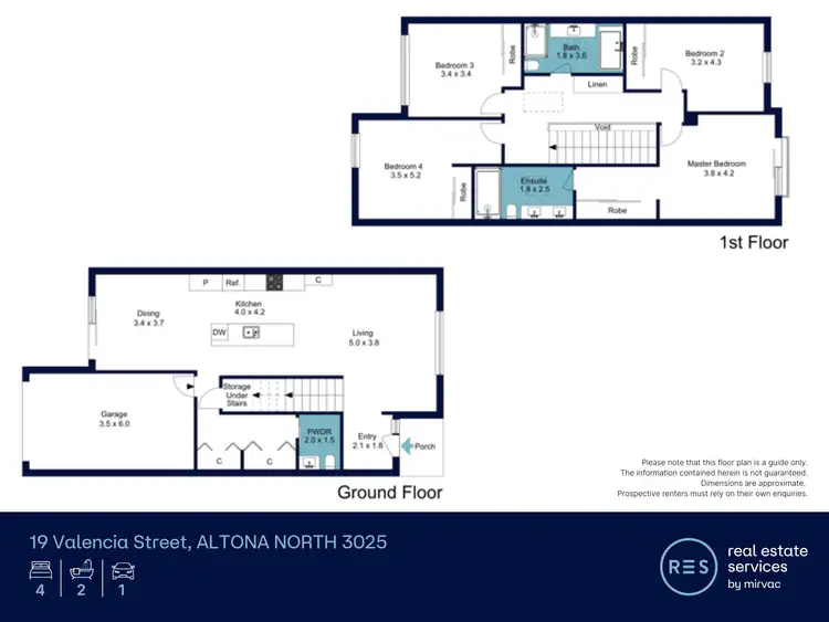 Floorplan of Homely townhouse listing, 19 Valencia Street, Altona North VIC 3025