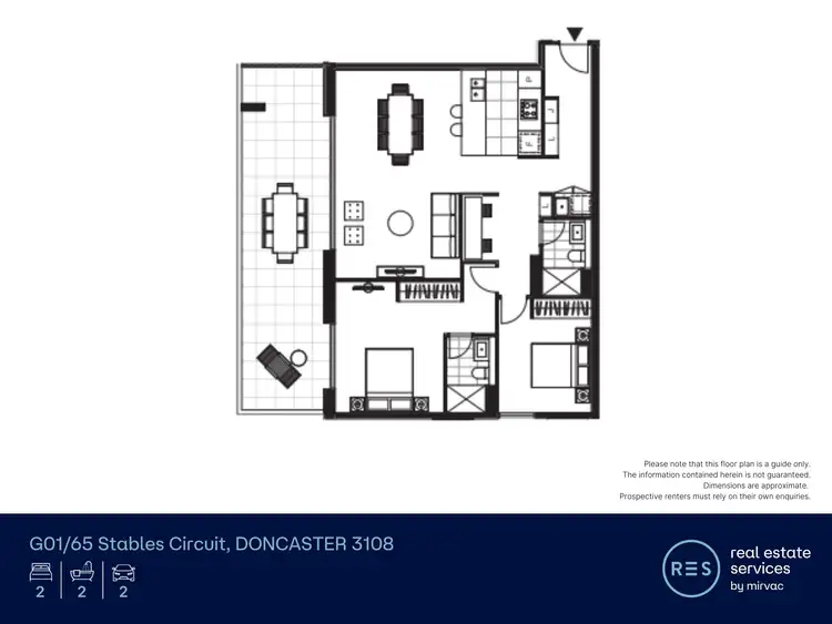 Floorplan of Homely apartment listing, G01/65 Stables Circuit, Doncaster VIC 3108