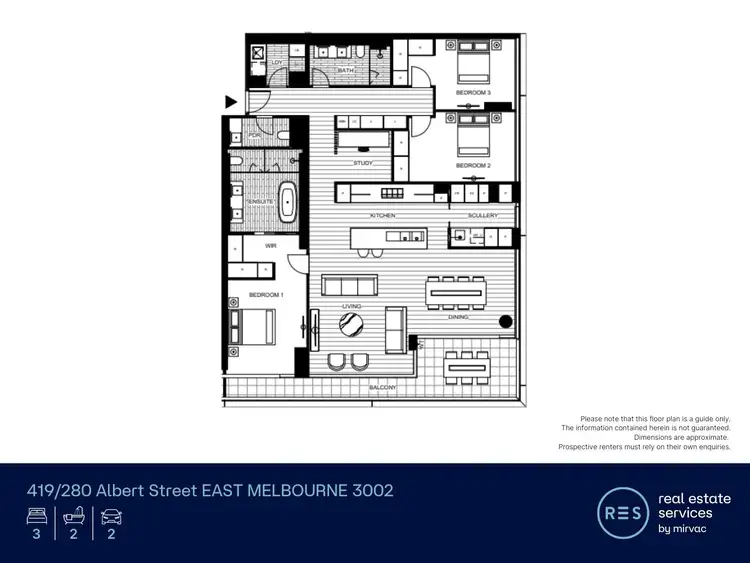 Floorplan of Homely apartment listing, 419/280 Albert Street, East Melbourne VIC 3002