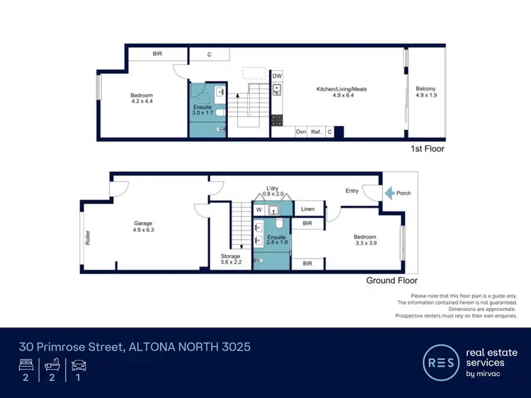 Floorplan of Homely townhouse listing, 30 Primrose Street, Altona North VIC 3025