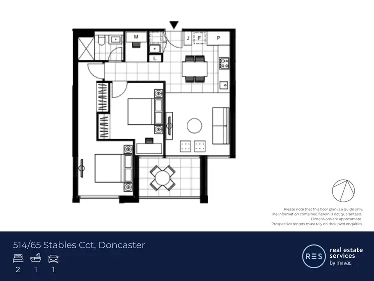 Floorplan of Homely apartment listing, 514/65 Stables Circuit, Doncaster VIC 3108
