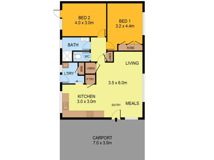 Floorplan of Homely house listing, 2/4 Kooyong Close, Kennington VIC 3550