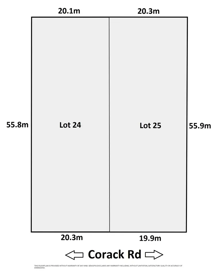 Floorplan of Homely land listing, LOT 24 & 25 Corack Rd, Birchip VIC 3483