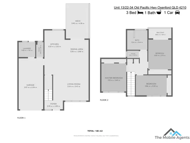 Floorplan of Homely townhouse listing, 13/24-32 OLD PACIFIC HIGHWAY, Oxenford QLD 4210