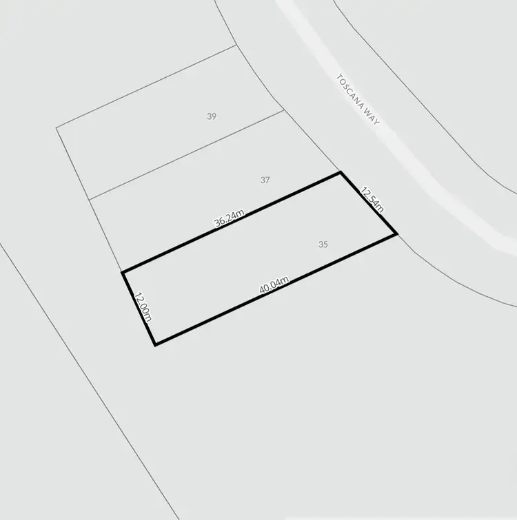 Floorplan of Homely land listing, 35 Toscana Way, Hidden Valley VIC 3756