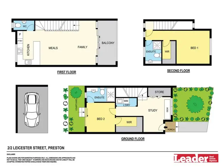 Floorplan of Homely townhouse listing, 2/2 Leicester Street, Preston VIC 3072
