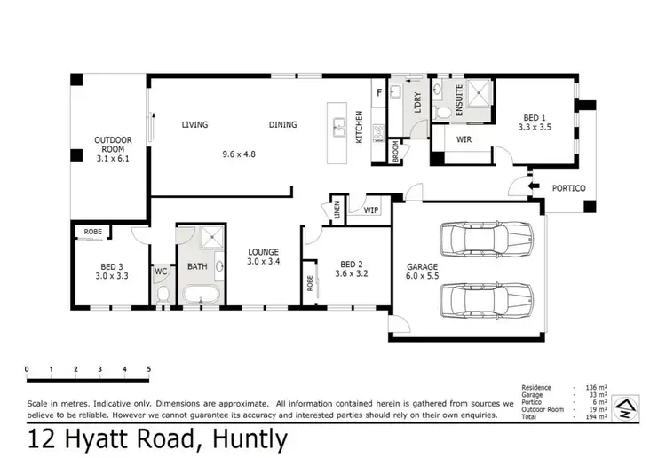 Floorplan of Homely house listing, 12 Hyatt Road, Huntly VIC 3551