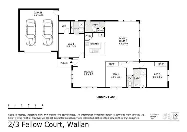 Floorplan of Homely unit listing, 2/3 Fellow Court, Wallan VIC 3756