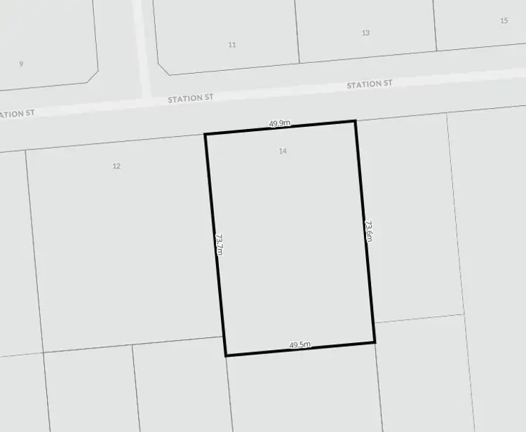 Floorplan of Homely land listing, 14 Station Street, Pyalong VIC 3521