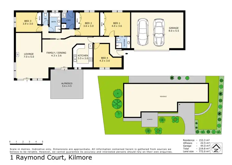 Floorplan of Homely house listing, 1 Raymond Court, Kilmore VIC 3764