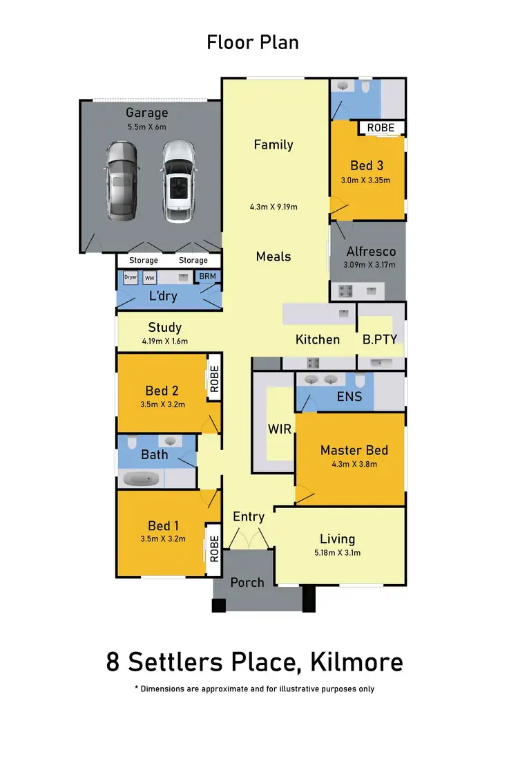 Floorplan of Homely house listing, 8 Settlers Place, Kilmore VIC 3764