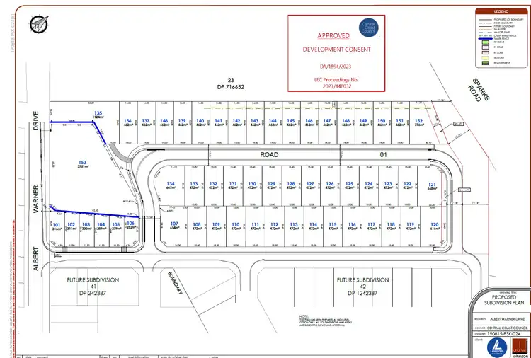 Floorplan of Homely land listing, LOT 147, 23 - 35 Albert Warner Drive, Warnervale NSW 2259