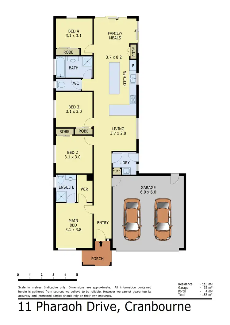 Floorplan of Homely house listing, 11 Pharaoh Drive, Cranbourne VIC 3977