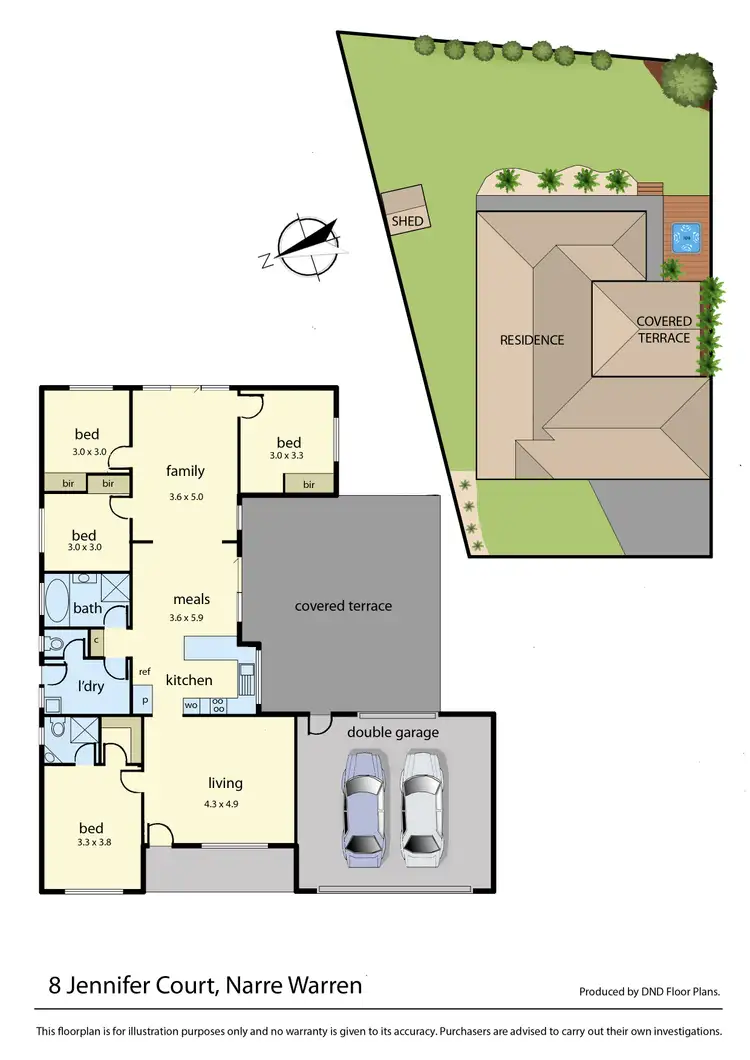 Floorplan of Homely house listing, 8 Jennifer Court, Narre Warren VIC 3805