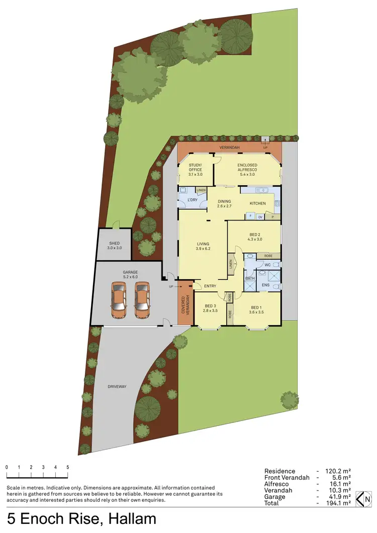 Floorplan of Homely house listing, 5 Enoch Rise, Hallam VIC 3803
