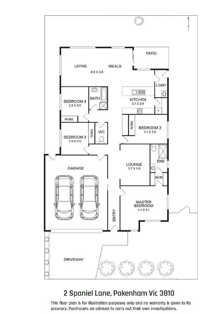 Floorplan of Homely house listing, 2 Spaniel Lane, Pakenham VIC 3810