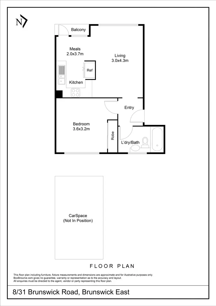 Floorplan of Homely apartment listing, 8/31 Brunswick Road, Brunswick East VIC 3057
